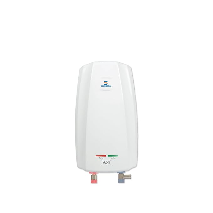 Standard By Havells Lyft 3 Litre Instant Water Geyser 3000 Watts | Stainless Steel Tank | Rust Proof Body | Automatic Cut Off | 5 Year Inner Tank Warranty, 2 Year Comprehensive Warranty (White)