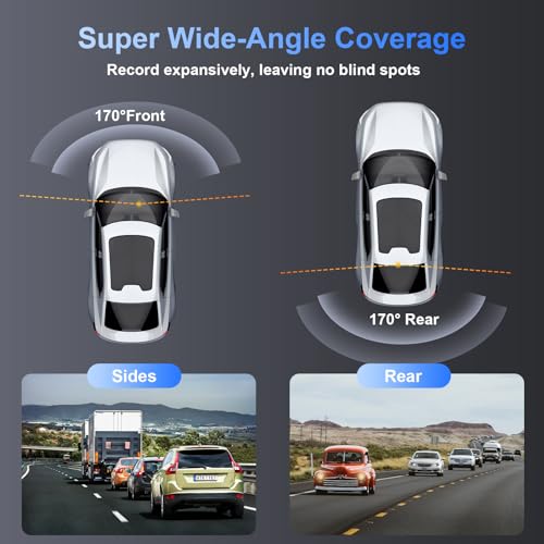 VICDREAM Dash Cam Front and Rear,4K UHD Dual Dash Camera for Cars,Built-in 5G WiFi GPS,64GB Card,170°Wide Angle,Car Camera with 3.2" Screen,Night Vision,App Control,Loop Recording,HDR,24H Parking Mode by VICDREAM - Used condition - Image 4