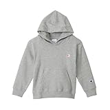 [チャンピオン] スウェット キッズ 長袖 綿100% COTTON USA ワンポイントロゴ刺繍 フーデッドスウェットシャツ ベーシック CK-Y101/CK-Y101Z/CK-T101 オックスフォードグレー 160