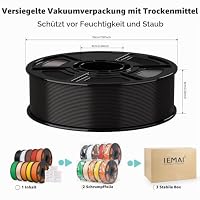 IEMAI ASA Filament 1.75mm 10Kg, 3D Drucker Filament ASA Mehrfarbiges Set, Schwarz/Weiß/Braun/Rot/Orange/Grün/Nude/Camel/Gelb/Terrakotta, UV-beständig, Hitzebeständig, Maßgenauigkeit+/-0,02mm – Ansicht 7