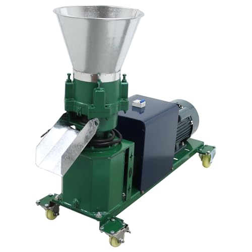 Image of 12mm Animal Feed Pellet Machine Chicken Feed Pellet Maker Farm Fodder Granulator 220V Four Head Press Roller 150-200KG /h 4.5KW