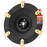 FourShow Piastra Lama + 6 Pezzi Lame di Ricambio Compatibili con Husqvarna Automower 420 430x 440 520 550, Serie 400 Vecchie Fino all'Anno Modello 2019 Disco Lama Robot Rasaerba