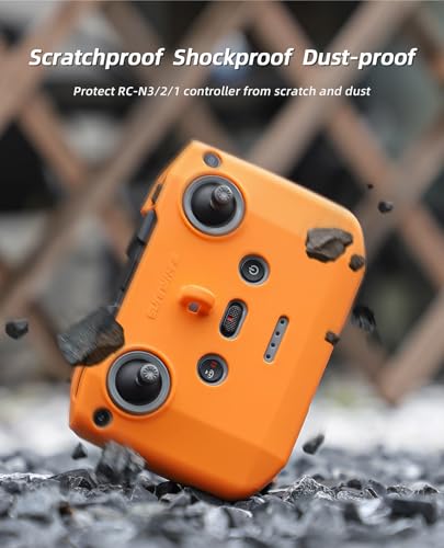 Image of GetZget Sunnylife Silicone Protective Cover with Lanyard Strap Remote Controller Protective Sleeve for Mavic 3 /Air 2S /Mini 2 /Mavic Air 2 Accessories (Grey)