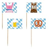 Jeder dieser Picks hat eine Länge von ca. 6,5 cm und kann Muffins, Kuchen oder dem kalten Buffet ein zünftiges Erscheinungsbild verleihen