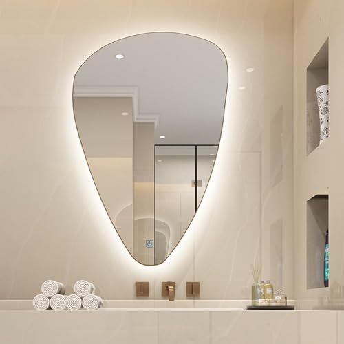 Miroir maquillage rétroéclairé à intensité variable et design sans cadre fluide - 2