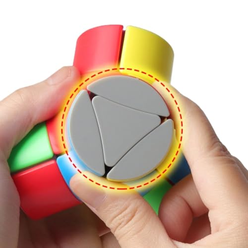 Image of SengSo Q-Platypus V1 Speed Cube | Unique Cylinder Tip Shape Mod Puzzle | Smooth Stickerless Mechanism, 80mm Compact 100g Brain Teaser Puzzle