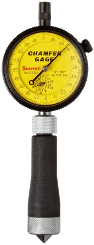 Starrett 683 m-2z Millimeter Lesen interne Entgratung Gauge mit Zifferblatt Gelb, 0–90 Grad Winkel, 0–12.7 mm Range