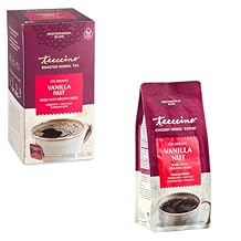 Teeccino Vanilla Nut Herbal Tea & Chicory Coffee Alternative Bundled Collection, Caffeine Free & Acid Free, Prebiotic for Natural Energy