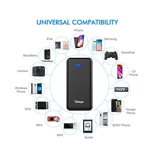 Ceeya Portable Charger 26800mAh,5V 2A USB Heated Vest,Heated Jacket,Heated Work Safety Jacket,External Battery Pack Compatible with iPhone,Smartphones and More.(USB-C for Input ONLY)