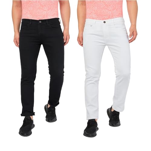 Ben Martin Men's Slim Fit Pack of 2 Stretchable Casusal Denim Combo Jeans Pant for Men, CMB-AU24