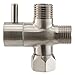 RecPro RV Showermiser Kit (Brushed Nickel) | Saves Water | Redirects to Freshwater Tank While Shower Heats Up | Color-Changing Cap Indicates Hot Water