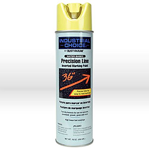 Rust-Oleum 203034 M1800 System Precision Line Inverted Marking Spray Paint, 17-Ounce, High Visibility Yellow