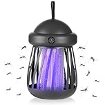 kawayiads Bug Zapper Outdoor & Indoor - Rechargeable Mosquito Killer Trap Lamp with LED Light - Cordless Fly Trap with Purple Light for Patio, Lawn & Garden, Camping, Kitchen, Home