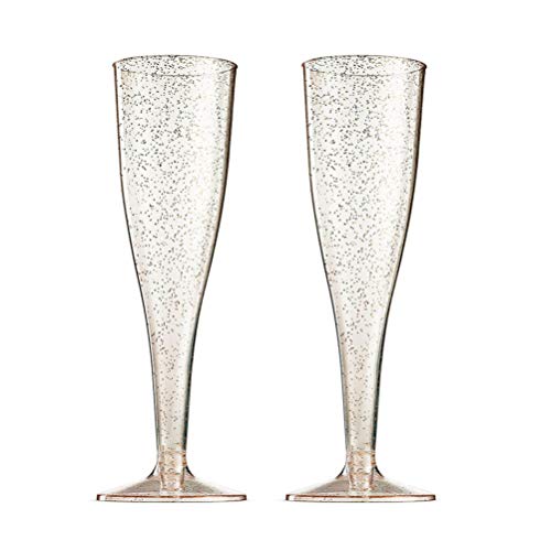 Cabilock 10 peças descartáveis de plástico taças de champanhe para banquete de coquetel, copo de vin