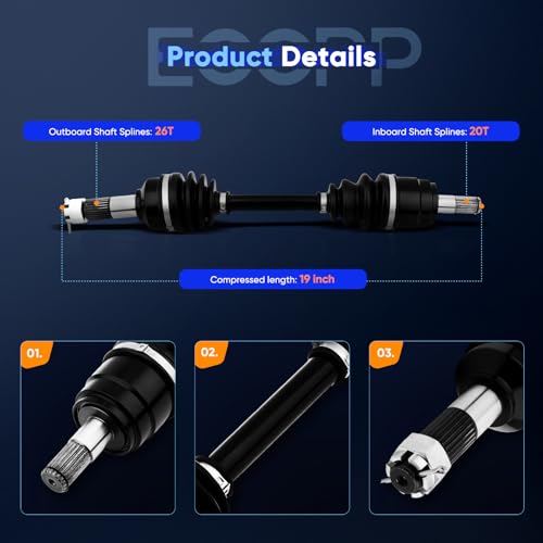 ECCPP CV Axle Drive Shaft Assembly fit 2014-2017 for Honda Rancher by ECCPP - Used condition - Image 2