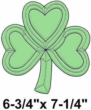 6-3/4X 7-1/4 Colored Exquisite Glass Shamrock Bevel Cluster COEC126
