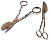 MuskalMed Applique Pelican Duckbill Blade - Double Bent Curved Offset Handle Scissors for Embroidery