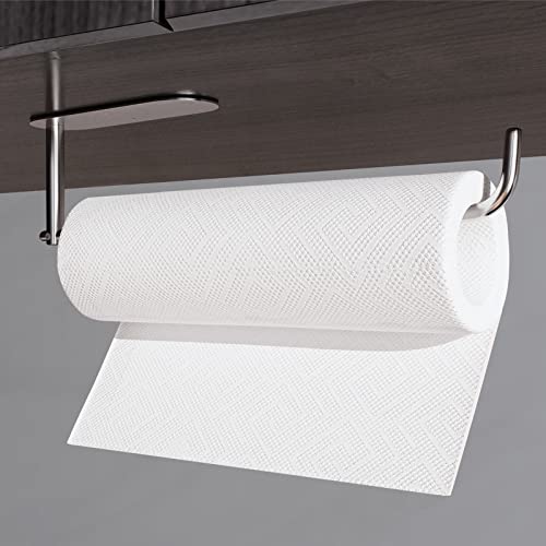 Küchenrollenhalter ohne Bohren - aus Edelstahl - Selbstklebend Praktisch Rollenhalter Unter Schrank Für Küche Aufbewahrung & Organisation Küchenrollenhalter Wand - 33 cm Cover