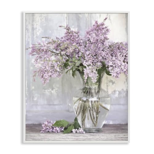Lilac Flower Vase Botanical, 24 x 30 Inch Framed Giclée Print