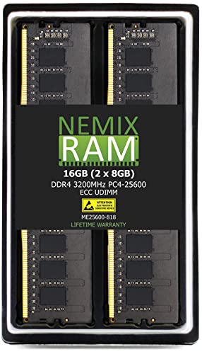 NEMIX RAM 16GB (2X8GB) DDR4 3200MHZ PC4-25600 ECC UDIMM Compatible with ASUS Pro WS WRX80E-SAGE SE WiFi Motherboard