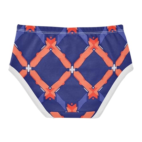 Soft and Breathable Girls' Panties Comfort Color for Toddler Girls Geometric Pattern in Sizes 2T,3T, 4T, 5T, 6Y and 8Y2