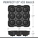 Premium Ice/Cake Ball Maker, Whiskey Ice Mold, 9 Spherical Balls Ice Tray makes 1.8