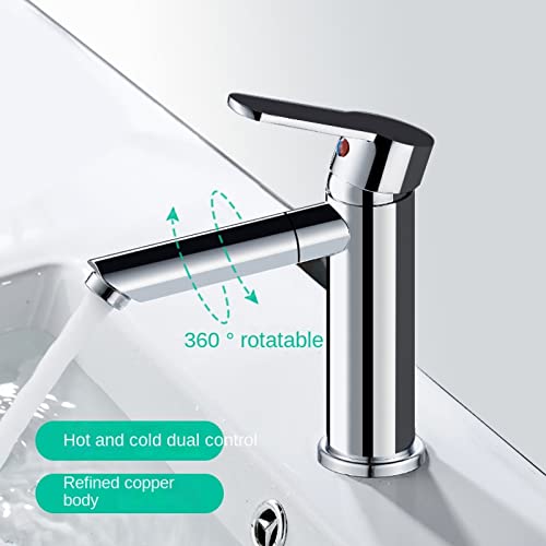 Mitigeur de lavabo haut de gamme en laiton massif pour une esthétique moderne - 4