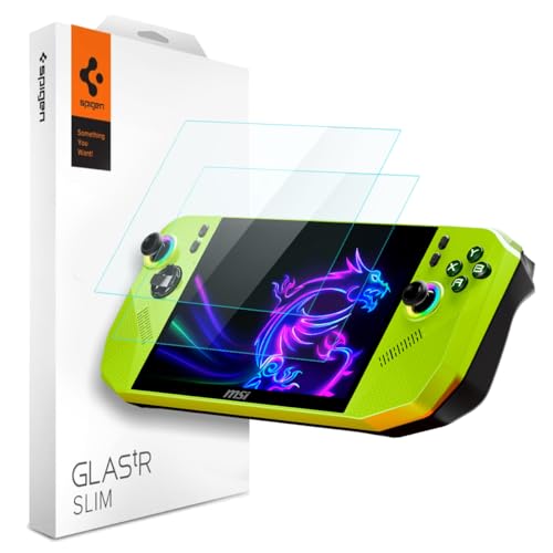 Spigen Tempered Glass Screen Protector [GlasTR Slim] designed for MSI Claw 8 Ai/MSI Claw A8 BZ2EM - 2 Pack