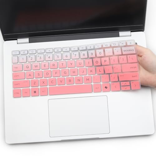 Keyboard Cover for 2026 2025 HP OmniBook 3 14"/OmniBook 3 AI 14" 14-hu 14-hy 14-hw Series 14-hu0016nr 14-hu0026nr 14-hy0017nr 14-hw0012 14-hw0027nr (NOT FIT OmniBook 3 Next Gen AI 14-ha /14z-ha)-OPink