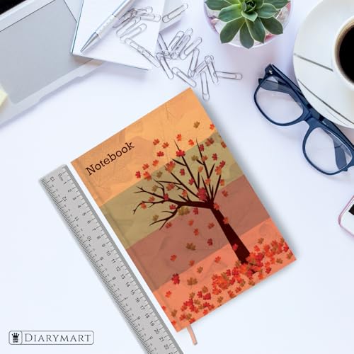 Image of Hard Bound Notebook for Girls & Women | A5 Ruled Journal | 192 Pages | 80 GSM Premium Paper | Designer Laminated Cover | Ribbon Bookmark | Notebook for School, College, Office, Journaling & Note Taking (DM4018)
