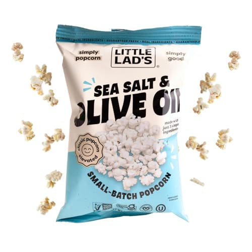 Little Lad’s Healthy Popcorn (Sea Salt & Olive Oil) - Vegan, Glut...