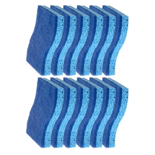 CELOX 12 Sponge Kitchen, Non-Scratch Dish Sponge, Blue