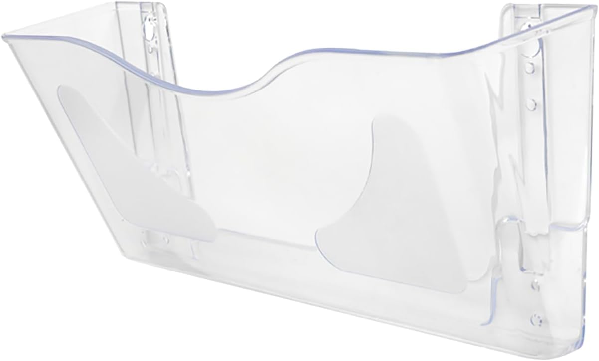 Porte-revues mural horizontal Deflecto DE74301 plastique transparent anti-pliure