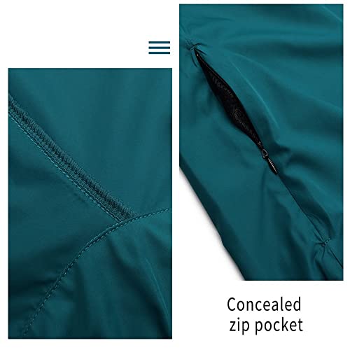WOSAWE Men's High Visibility Cycling Wind Jacket Water Resistance Reflective Windbreaker, Blue L