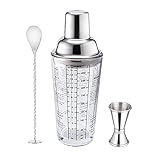 Fácil de usar: perfecto para cócteles caseros y martinis. Nuestro diseño reutilizable viene con un sello a prueba de fugas y un colador integrado. Es realmente fácil de usar mientras organizas fiestas y celebras con invitados.