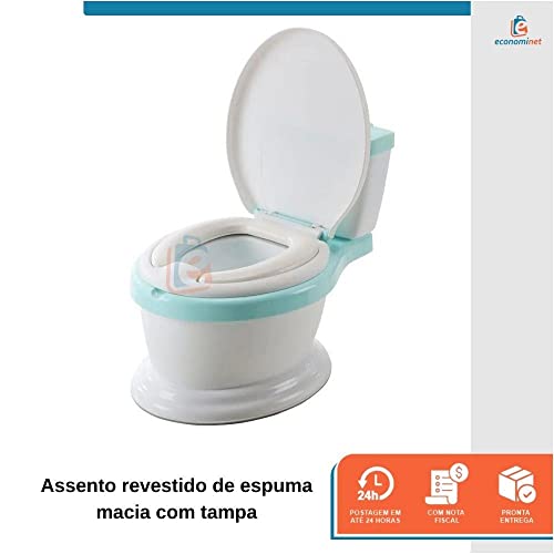 Penico Privadinha Troninho Redutor Baby Style Cor:Azul