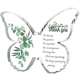 Thank You Gifts-5 x 3.8 Inch Butterfly-Shaped Acrylic Keepsake, Thoughtful and Meaningful Gift to Say“Thank You”to Anyone You Want to be Thankful for on Any Occasion, Home Cute Decorations