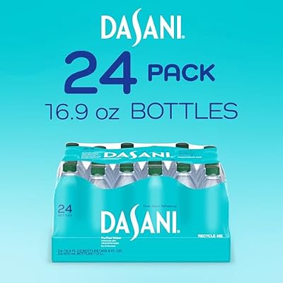 DASANI Purified Water Enhanced with Minerals, 16.9 Fl Oz (Pack of 24)