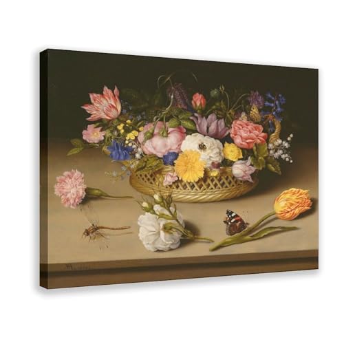 Toile de fleurs mortes Bosschaert pour une déco de salon élégante