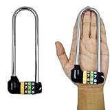 5 inch (12.5cm) Long Shackle Beam Gym Locker Lock, 4 Digit Combination Lock,Safety Padlock for...