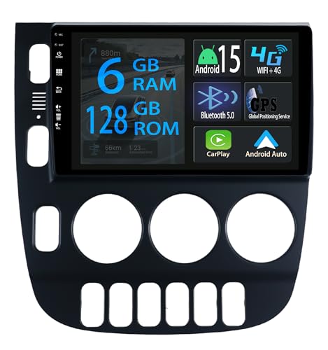 [6+128GB] Keconsing 9 Pulgadas Android 15 Autoradio para Mercedes Benz W163 ML320 ML350 ML400 ML500 1997-2005 Radio Carplay Stereo Estéreo Inalambrico Car Play GPS Bluetooth Navegación Reproductor