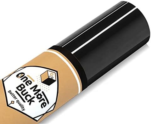 OneMoreBuck Heat Transfer Vinyl Rolls, Black, 12"x 5ft HTV Vinyl for Shirts, Iron On Vinyl Work for Cricut Silhouette Cameo - Black