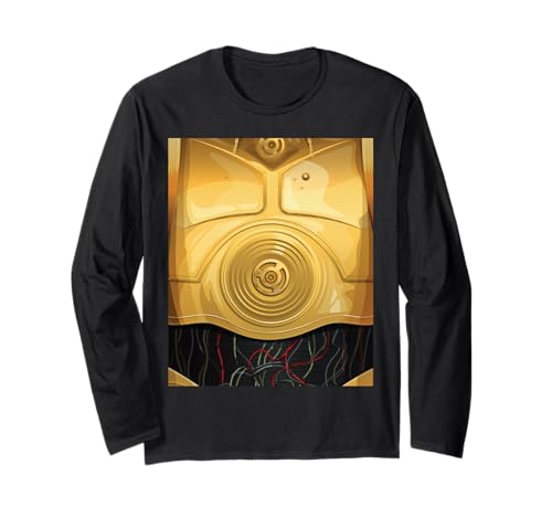 Costume C-3PO Star Wars t-shirt manches longues déguisement Halloween homme femme