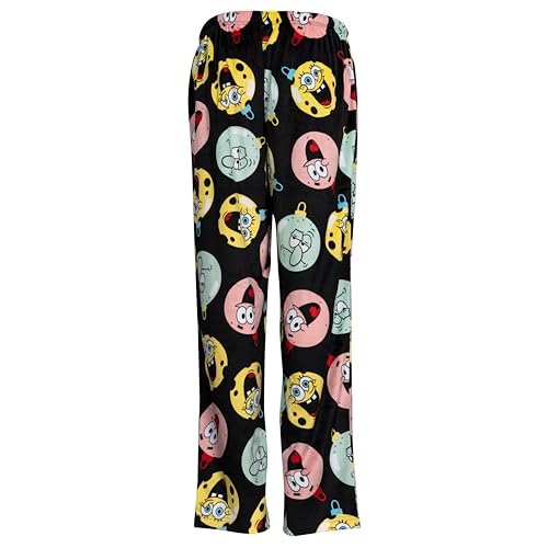 Nickelodeon Spongebob Patrick and Squidward Christmas Ornaments Balls Black Unisex Adult Lounge Pants3
