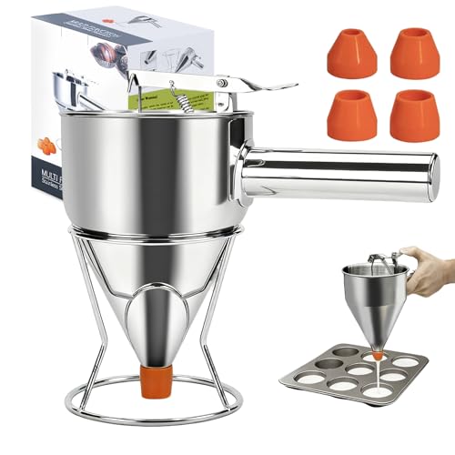 Stainless Steel Pancake Batter Dispenser with Stand