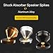 4Sets HiFi Speaker Spikes, Speaker Stand Feet Pads, 0.9x0.86in, Hi-end Speaker Isolators Shock Absorber with Non-Slip Rubber Pads for Audio DAC Speaker Subwoofer Amplifier Turntables