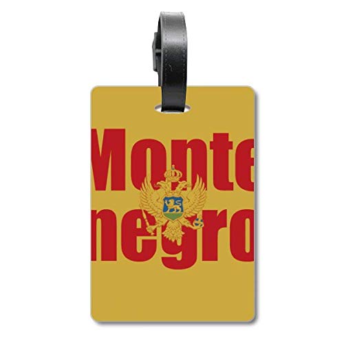 Étiquette valise motif drapeau du Monténégro pour l'identification de vos bagages de voyage