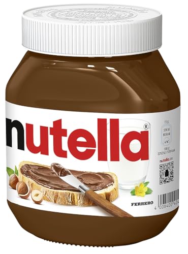 nutella - Nuss-Nougat-Creme, 1 Glas mit 750g, leckere Haselnuss-Schoko-Creme als Aufstrich oder für Rezepte