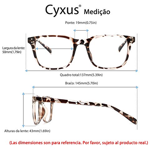 Cyxus Óculos de Computador óculos Luz Azul Feminino/Homens Anti Reflexo Anti UV Melhora o Sono Aptos