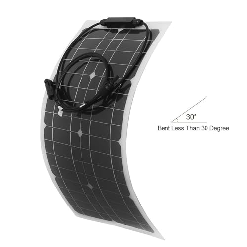 Dpofirs 100W Portable Flexible Solar Panel Charger for Outdoor RV Boat Marine Trailer Power Supply by Dpofirs - Image 3